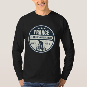 T-shirt Col de Joux Plane Français Alpes visite à vélo