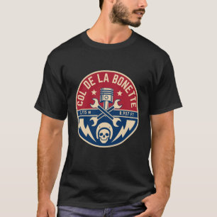 T-shirt Col de la Bonette français Alpes motobike tour