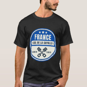 T-shirt Col de la Cayolle français Alpes motobike tour