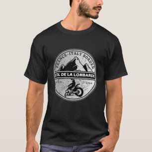 T-shirt Col de la Lombarde France Alpes motobike tour