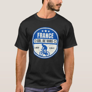 T-shirt Col de Vars Français Alpes visite à vélo