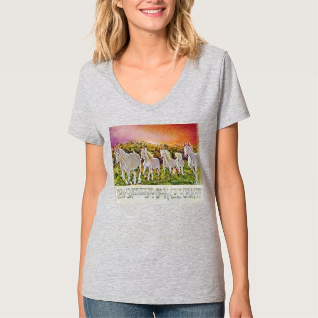 T-shirt Col en V féminin (Devant)