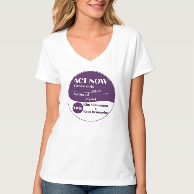 t-shirt col V (Devant)