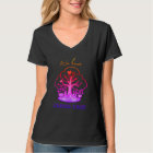 T-shirt col V CHEMIS-TREE arbre dégradé soleil dev