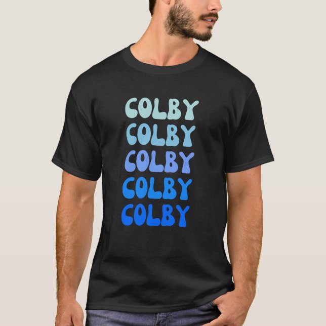 T-shirt Colby Retro Name Stack Design (Devant)