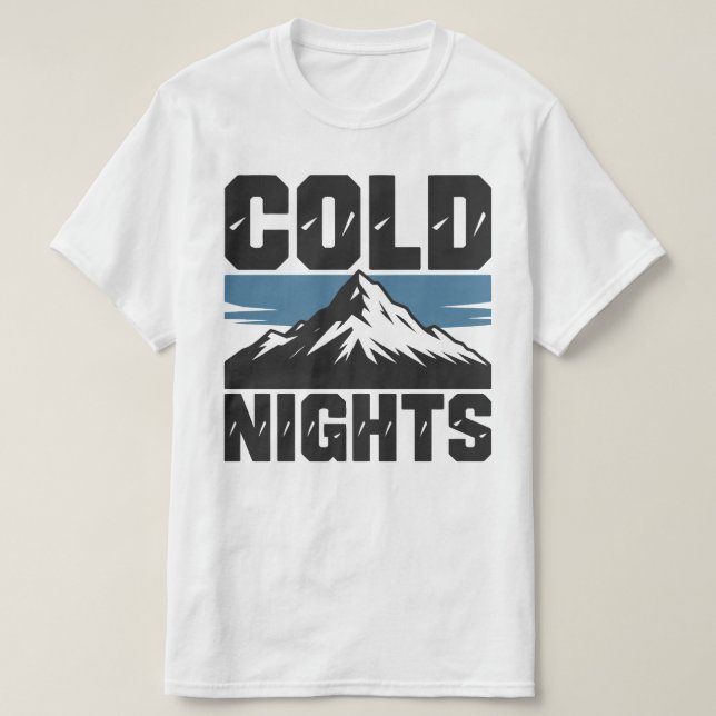 T-shirt Cold Nights Christmas Tee (Design devant)