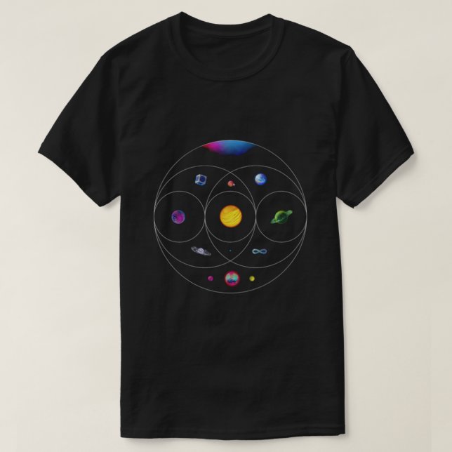 T-shirt ColdPlays Shirt Musics of the Spheres World Tour 2 (Design devant)
