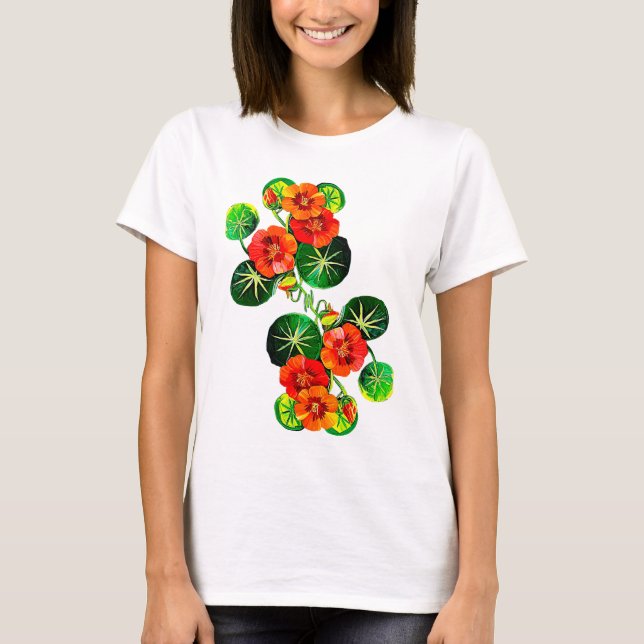 T-shirt coleção Flores do Brasil capuchinha,  (Devant)