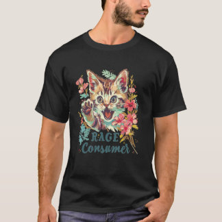 T-shirt Colère de chat me consume Mème d'humour 3