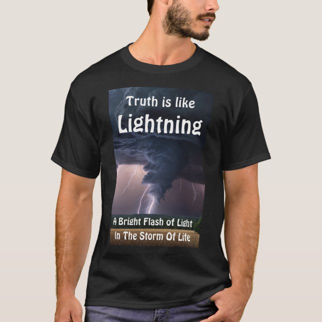 T-shirt "Colère du ciel : foudre déchaînée" (Devant)
