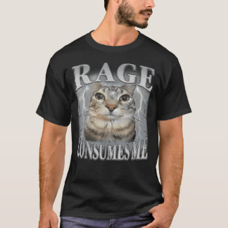 T-shirt Colère Me Consume Mème De Chat Drôle Et Idiot Qui