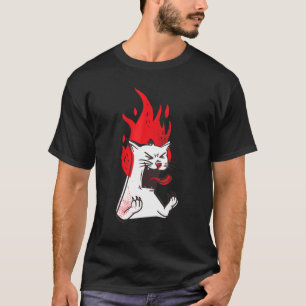 T-shirt Colère sur Fire Kitty