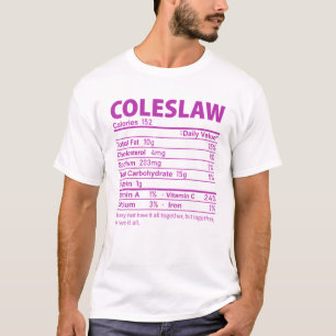 T-shirt Coleslaw Costume Funny Thanksgiving Food Nutrition