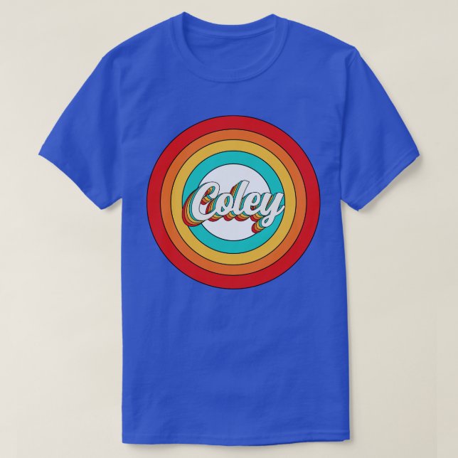 T-shirt Coley Nom Chemise Vintage Coley Circle (Design devant)