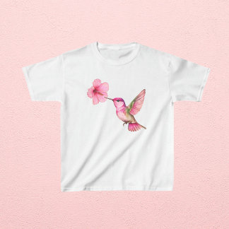 T-shirt Colibri à la fleur d'Hibiscus