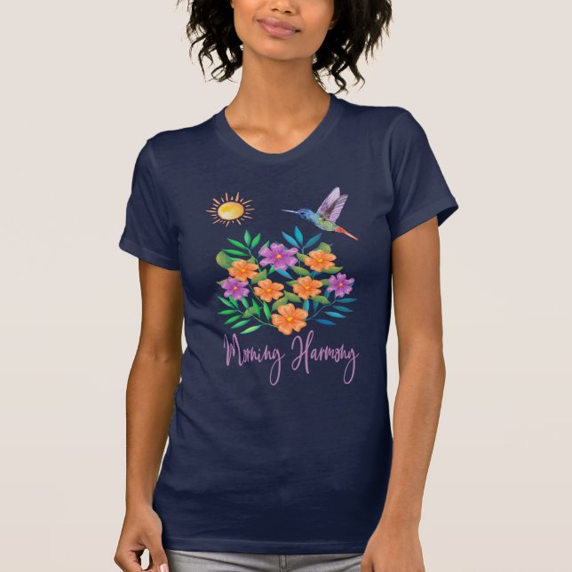 T-SHIRT COLIBRI D'HARMONIE DE MATIN FLORAL (Devant)
