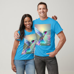 T-shirt Colibri en verre arc-en-ciel