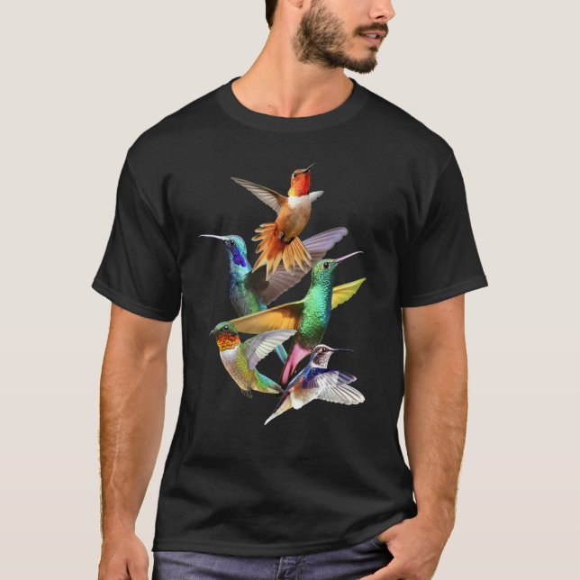 T-shirt Colibri En Vol Colibri I Love Hummingbi (Devant)