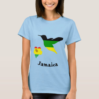 T-shirt Colibri et fleur dans la couleur jamaïcaine et de