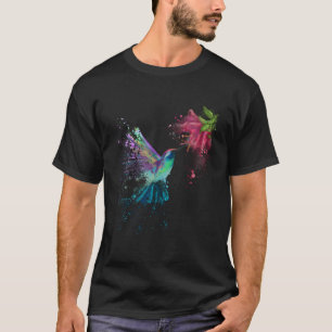 T-shirt Colibri Et Oiseau Fleur Observateur Colibri Lo
