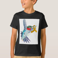 Colibri et Ruban d'or pour enfants Cancer Aware