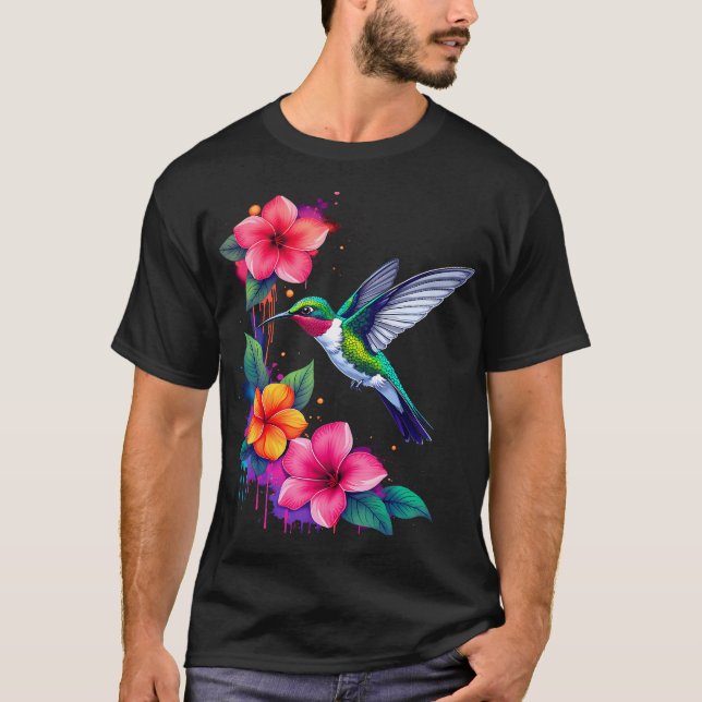 T-shirt Colibri Floral Tropical (Devant)