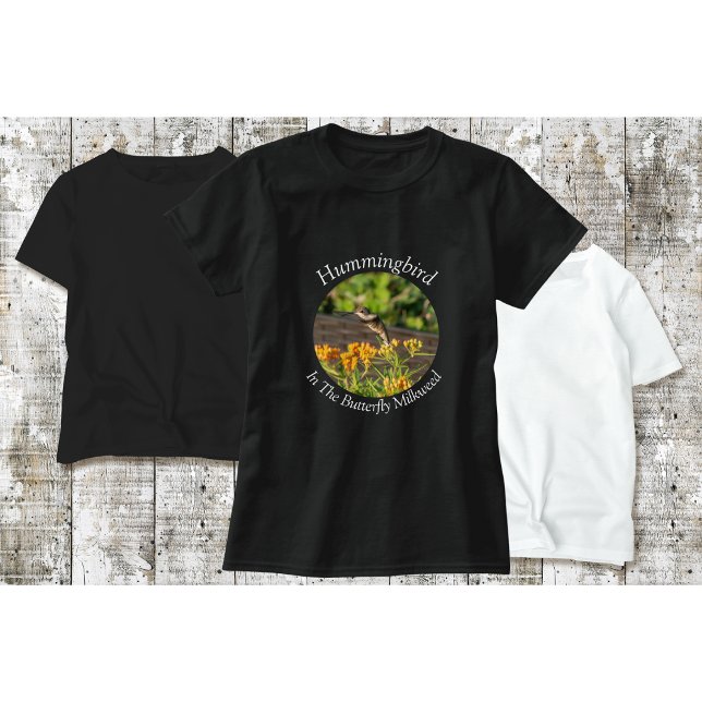 T-Shirt Colibri Herbe aux Papillons (Créateur téléchargé)