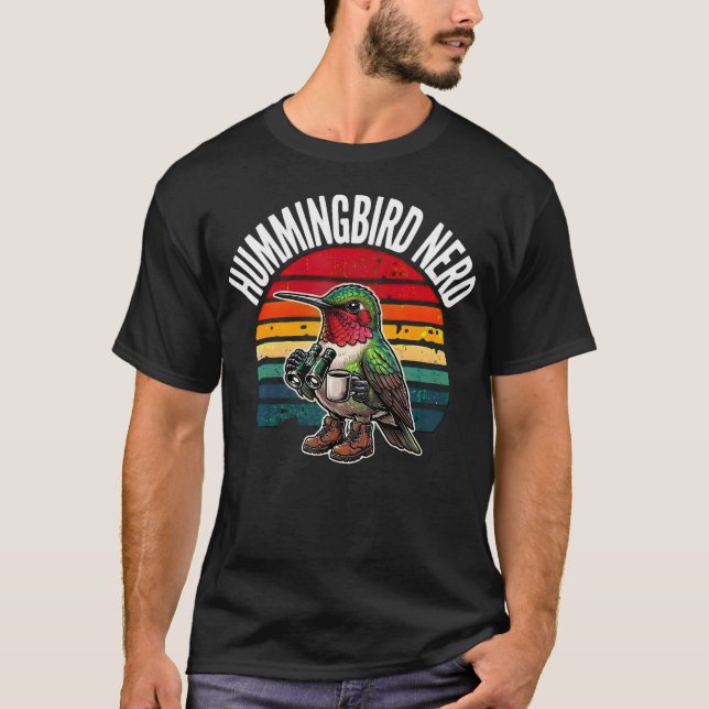 T-shirt Colibri Nerd Ornithologue Drôle Nature (Devant)