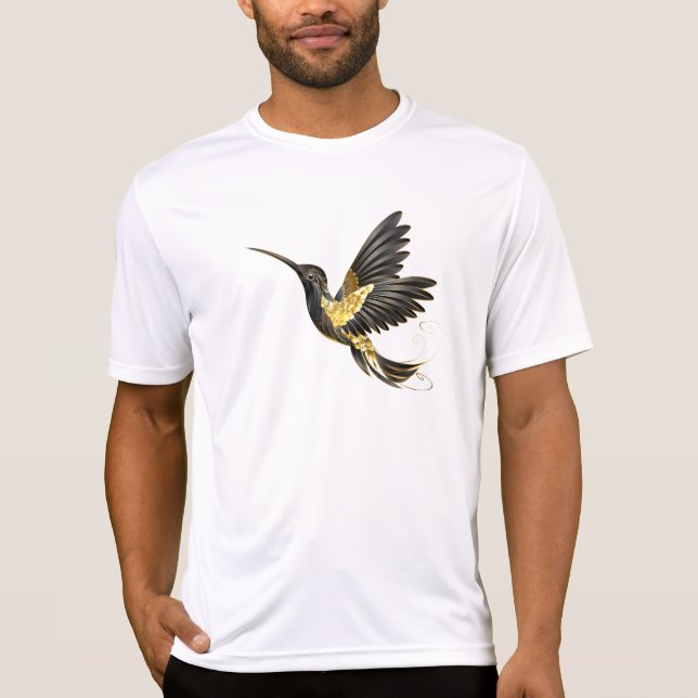 T-shirt Colibri noir et or (Devant)
