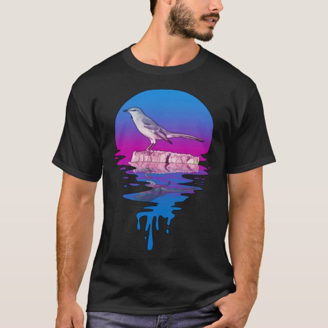 T-shirt Colibri rétro vintage (Devant)