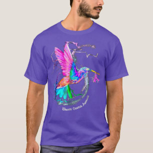 T-shirt Colibri Tournesol rose Ruban Cancer du sein Aw