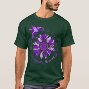 T-shirt Colibri Tournesol Ruban Violet Prematurité Wa