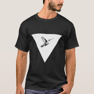 T-shirt Colibri triangle Oiseau Animaux Lignes géométrique