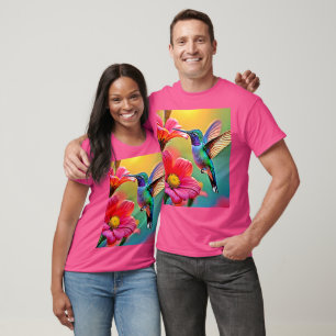 T-shirt Colibri vibrant au coucher du soleil