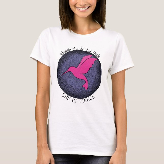 T-shirt Colibris Little Mais Elle est une citation de Fier (Devant)