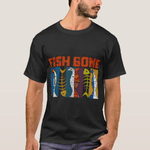 T-shirt Collage artistique d'arête de poisson