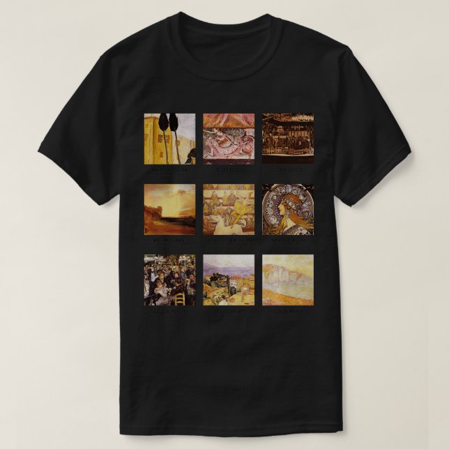 T-shirt Collage Branché D'Artistes Célèbres  (Design devant)
