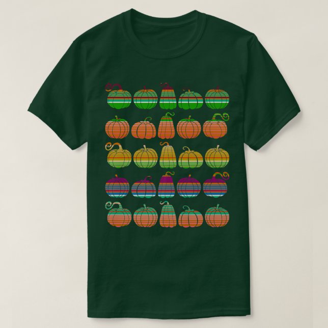 T-shirt Collage citrouilleCouleurs d'automne Serape Blanke (Design devant)