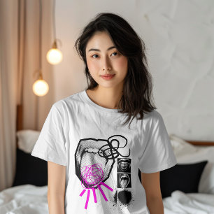 T-shirt Collage cœur punk grunge