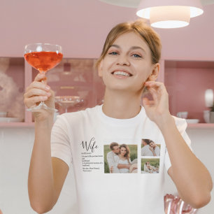 T-shirt Collage Couple Photo & Lovely Romantic Wife Cadeau