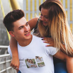 T-shirt Collage Couple Photo & Romantique Mari Amour Cadea<br><div class="desc">Collage Couple Photo & Romantique Mari Amour Cadeau</div>