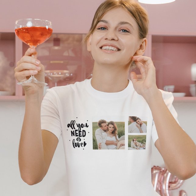 T-shirt Collage Couple Photo & Tout Ce Dont Vous Avez Beso (Créateur téléchargé)