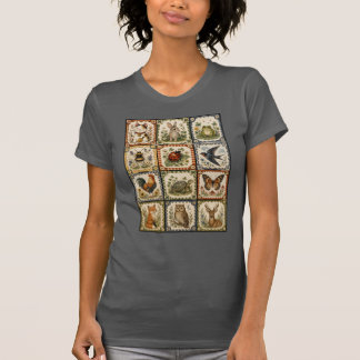 T-shirt Collage d'animaux chanceux de la forêt