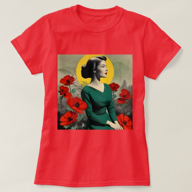 T-shirt Collage d'art vintage (Design devant)
