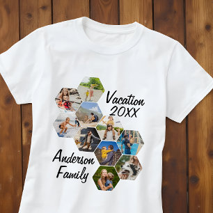 T-shirt Collage de 9 images personnalisées de photos de fa