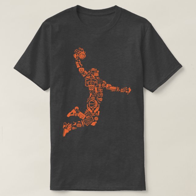 T-shirt Collage de basket-ball (Design devant)