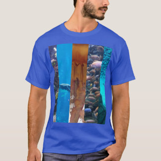 T-shirt COLlAGE DE BIOLOGIE MARINE sur un TeeShirt Bleu