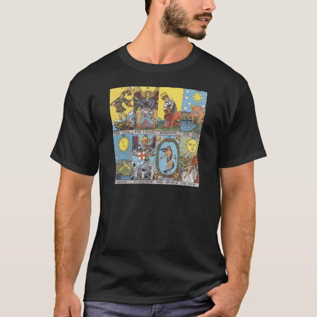 T-shirt Collage de cartes de tarot (Devant)
