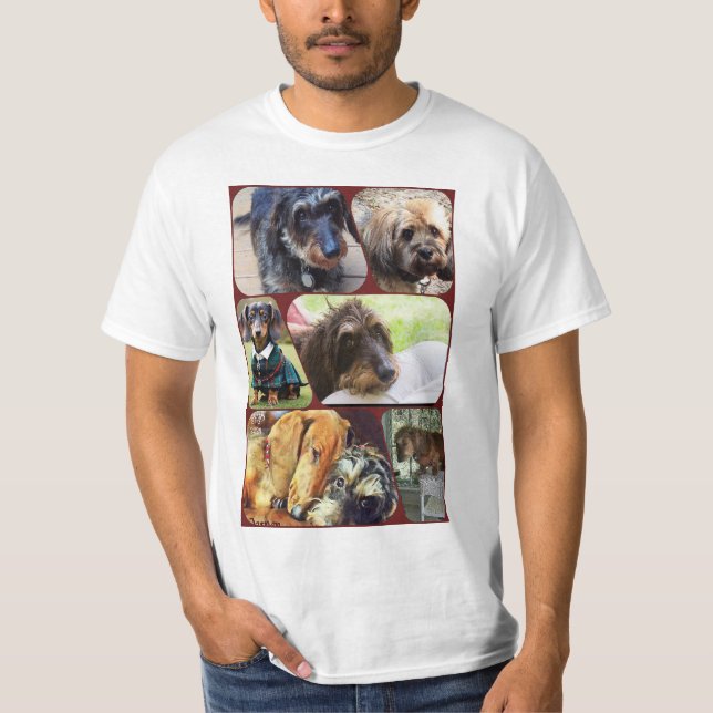 T-shirt Collage de chiens (Devant)