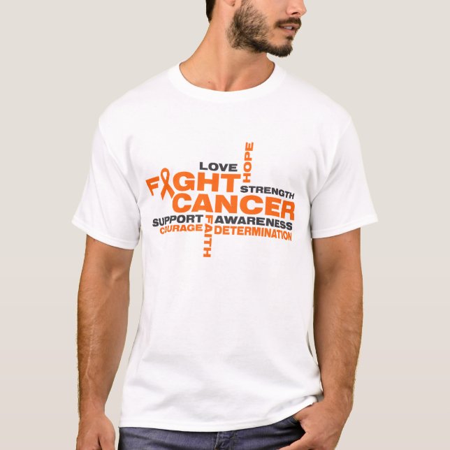T-shirt Collage de combat de leucémie (Devant)
